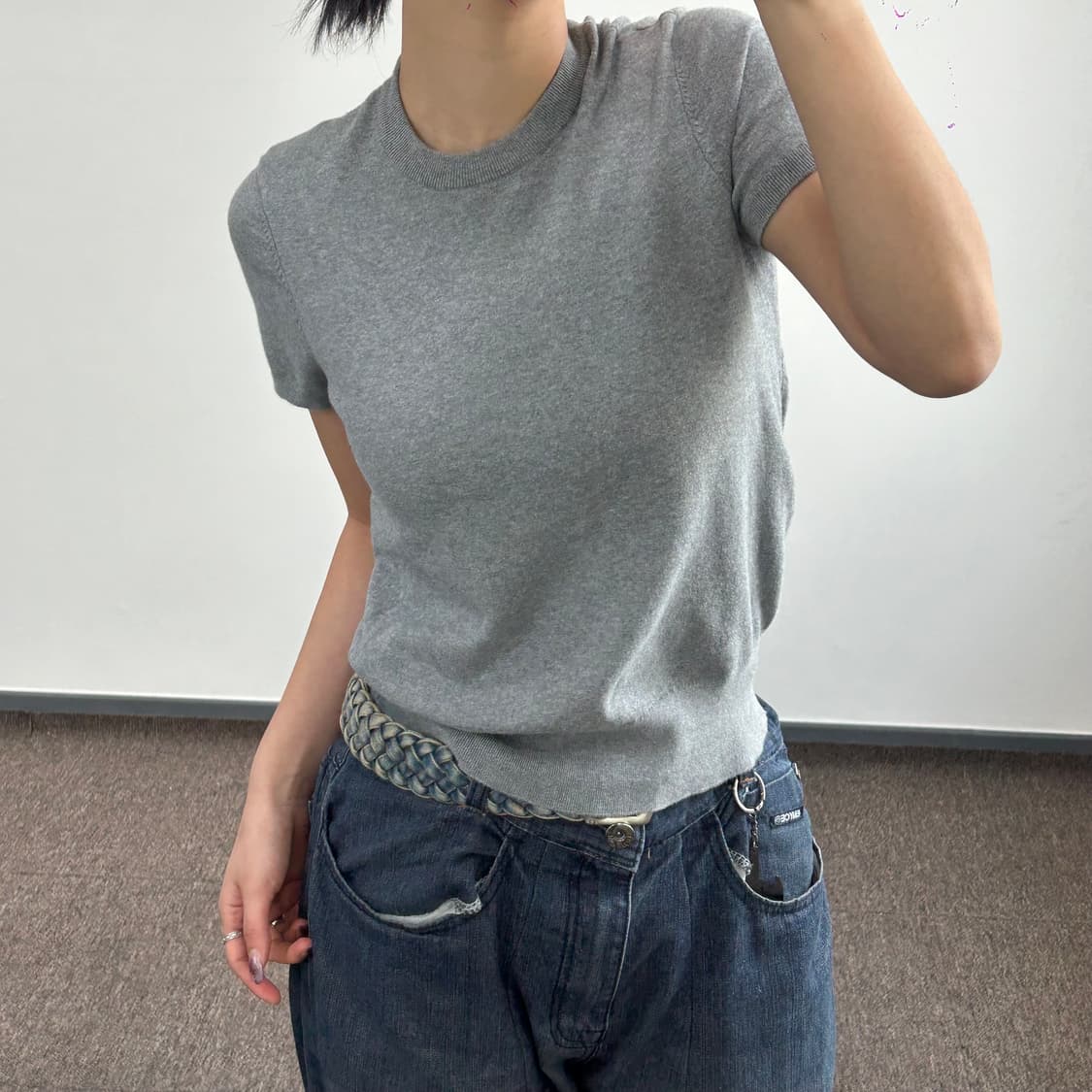 Polo 폴로 화이트포니 그레이 반팔니트 상품이미지2