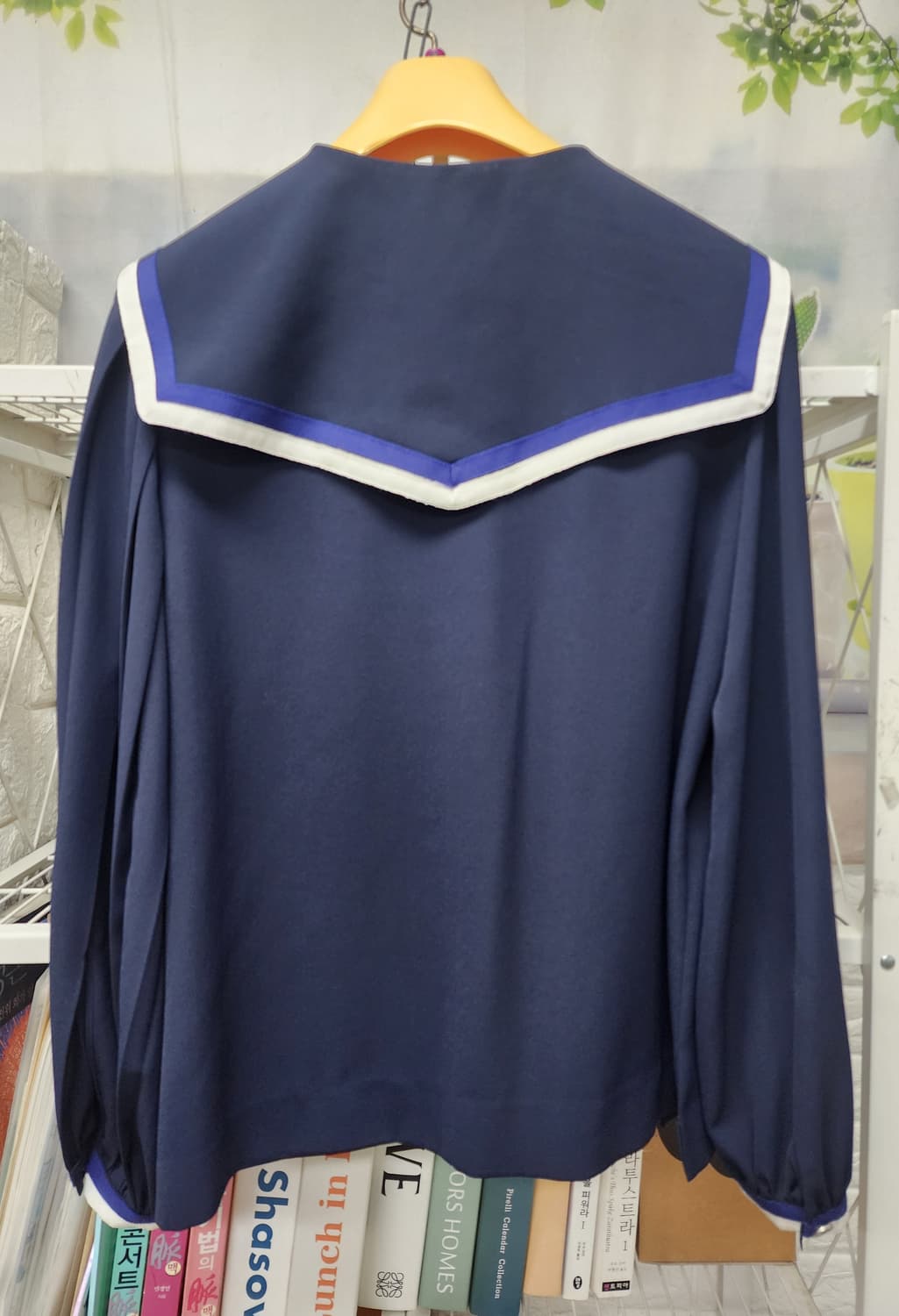 럭키슈에뜨 여성 블라우스 55~슬림66 봄~여름 세일러 블라우스 WM65 상품이미지3