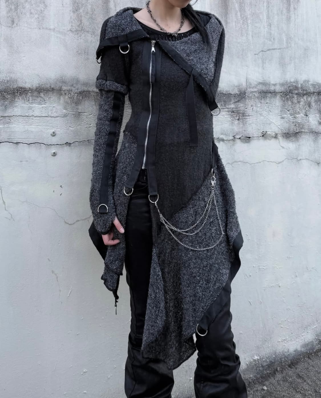 V-kei Style Layered Detail Cardigan 상품이미지1