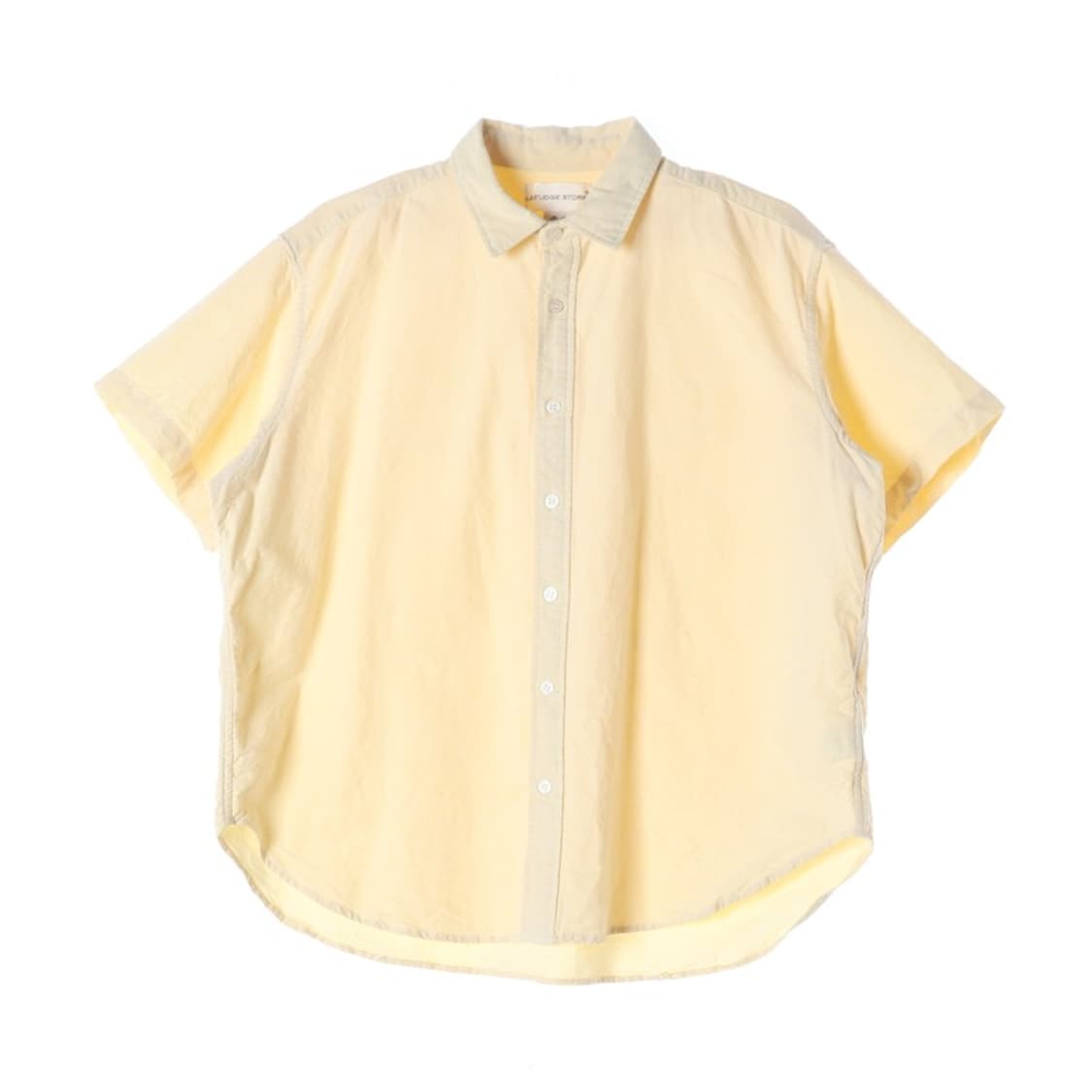 라퍼지스토어 하프 슬리브 코튼 셔츠 파스텔 옐로우 S 상품이미지1