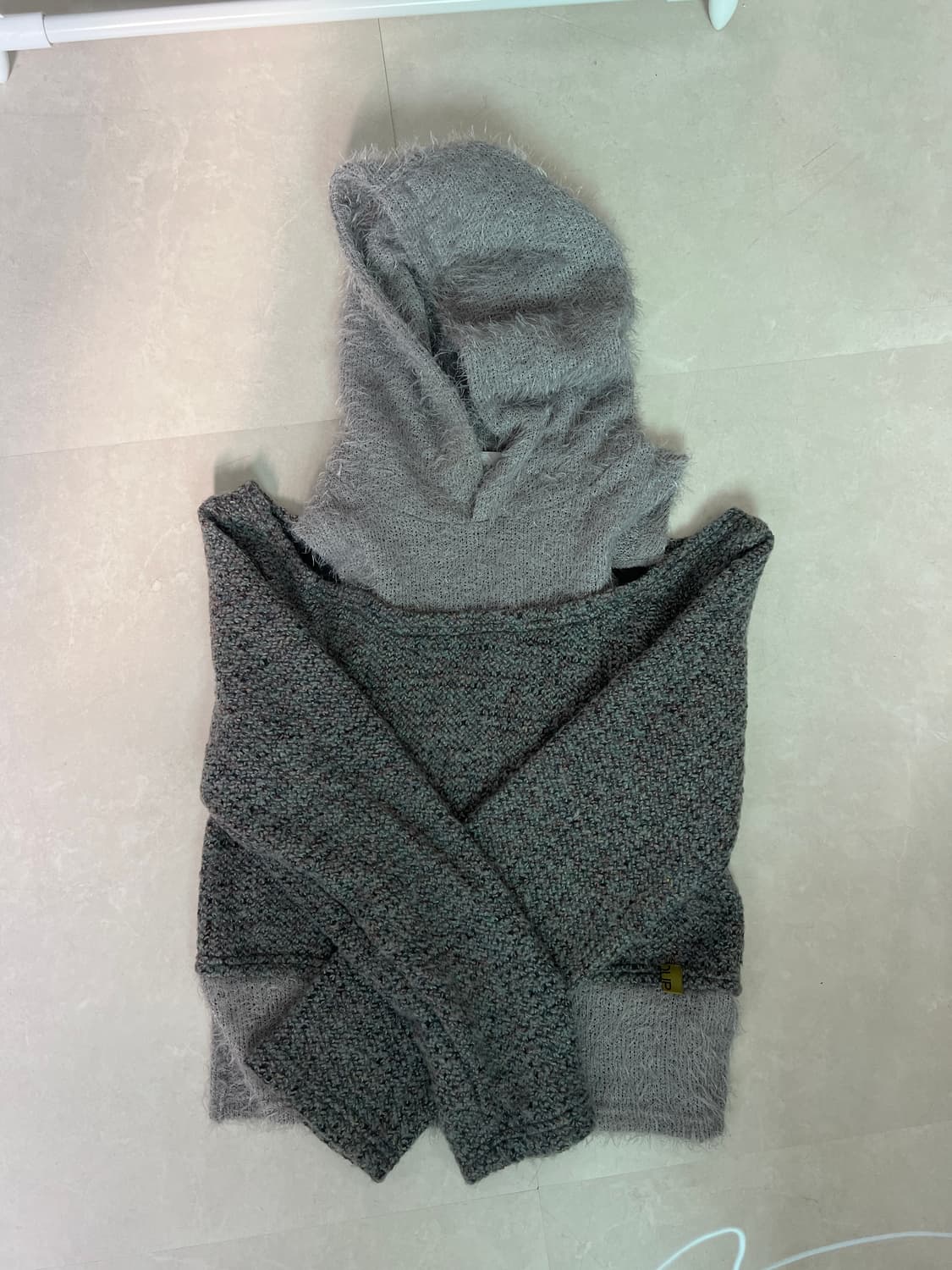 데비어퍼 컷아웃 후디 그레이 상품이미지2