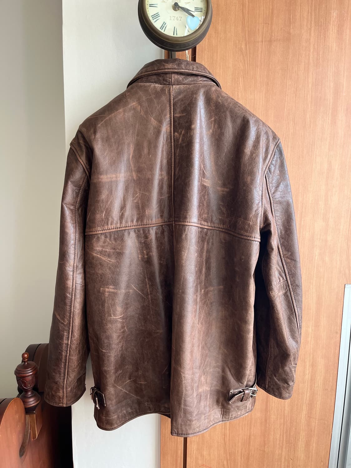 누아누 레더 자켓 브라운 상품이미지5