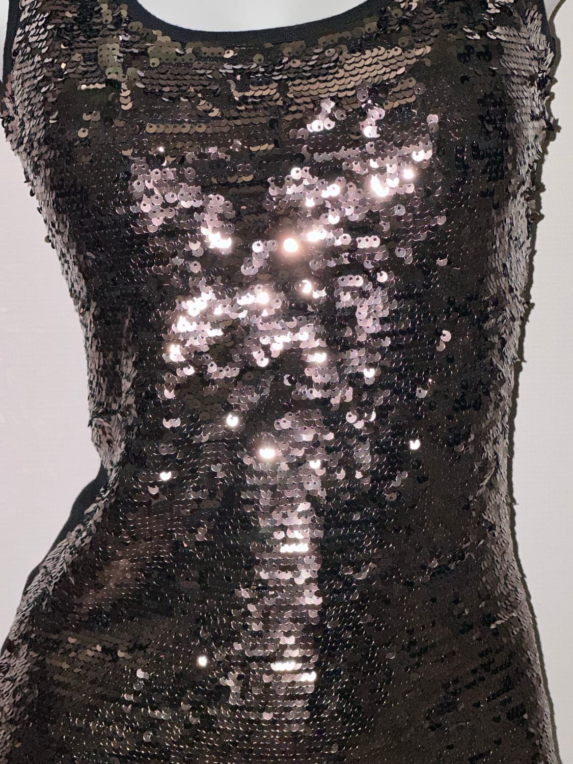 빈티지 블랙 스팽글 슬리브리스 탑 상품이미지2