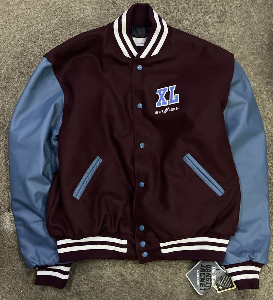 할로웨이 울 레더 바시티 자켓 상품이미지1