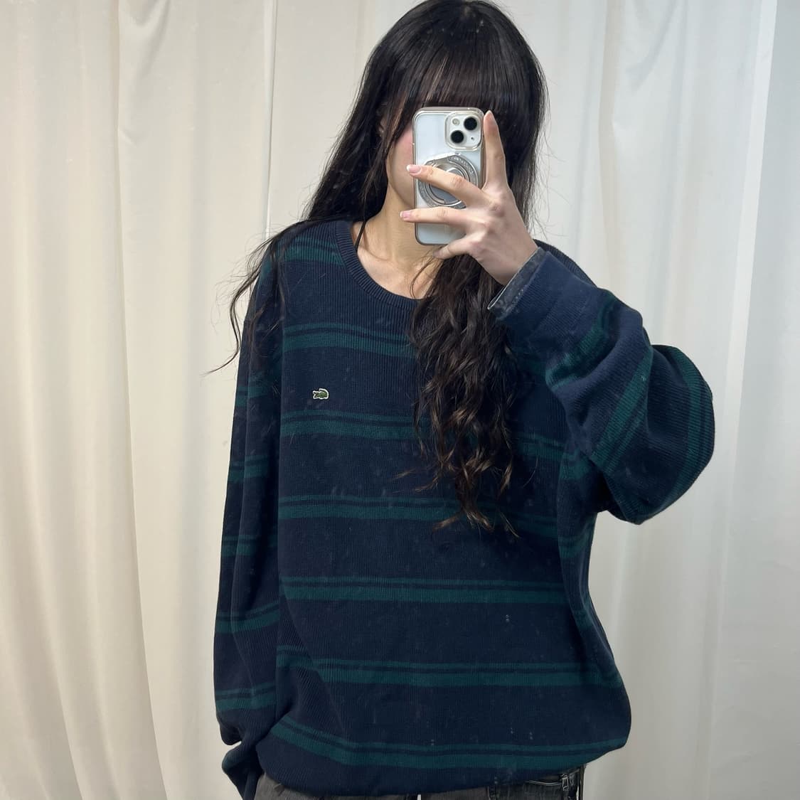 Lacoste Stripe Knit Sweater 상품이미지1