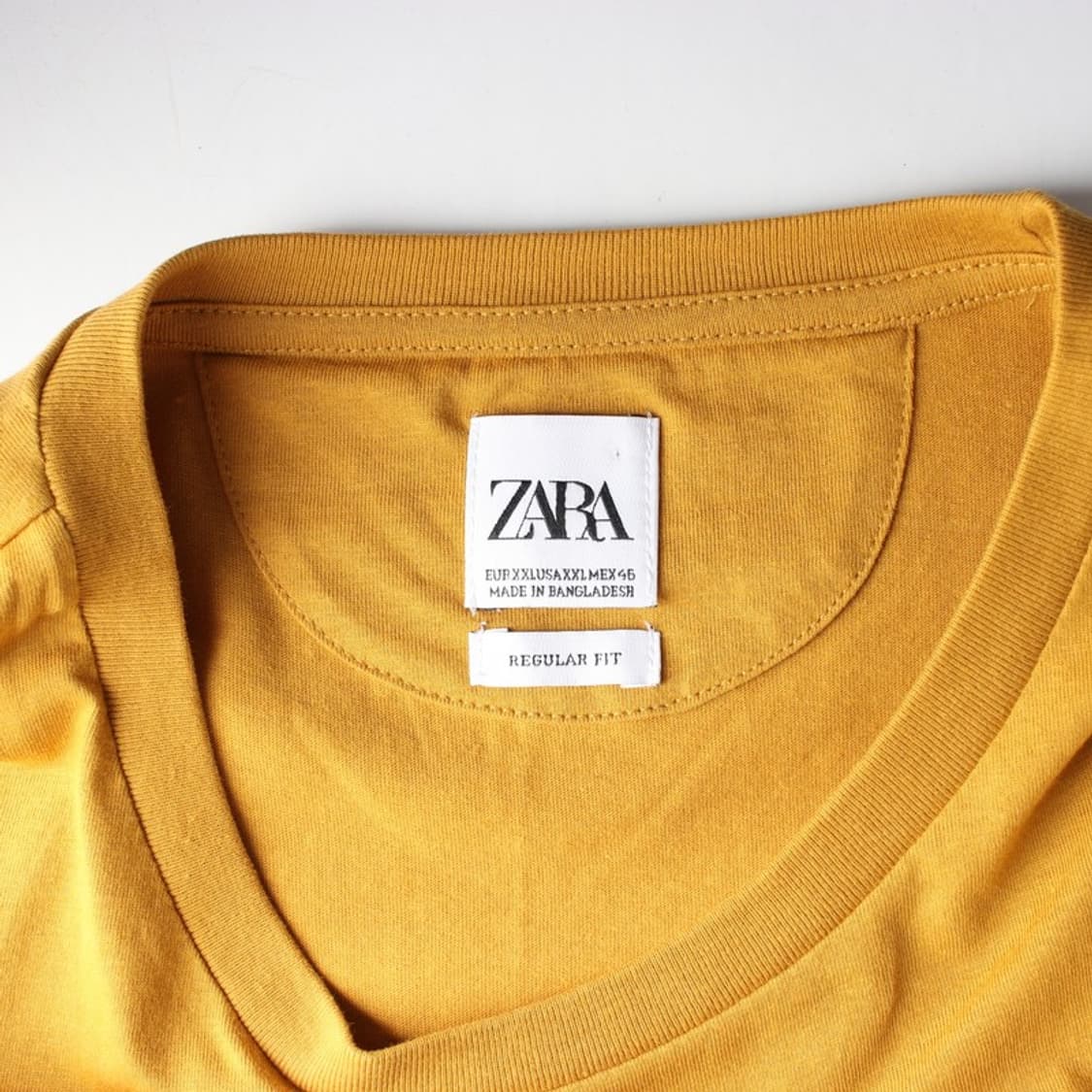 ZARA 머스타드 옐로우 베이직 반팔티 XXL 상품이미지5
