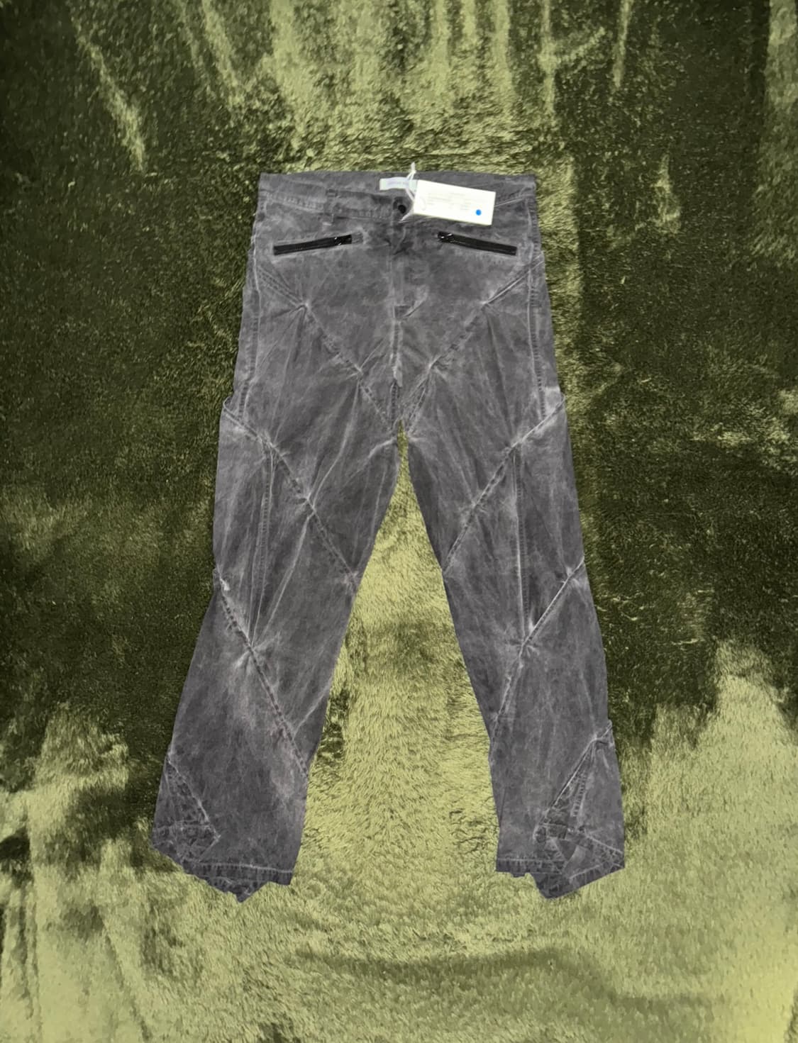 [L] JUNTAE KIM 준태킴 게더 트위스트 다이 쉘 트라우저 상품이미지1