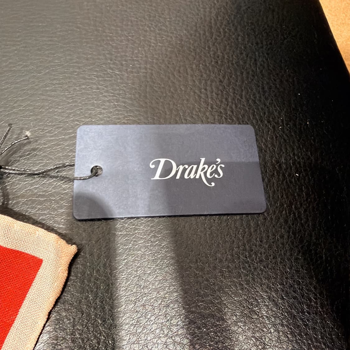 (정품/새상품) Drake's 드레익스 레드 도트 울 실크 포켓 스퀘어  상품이미지3