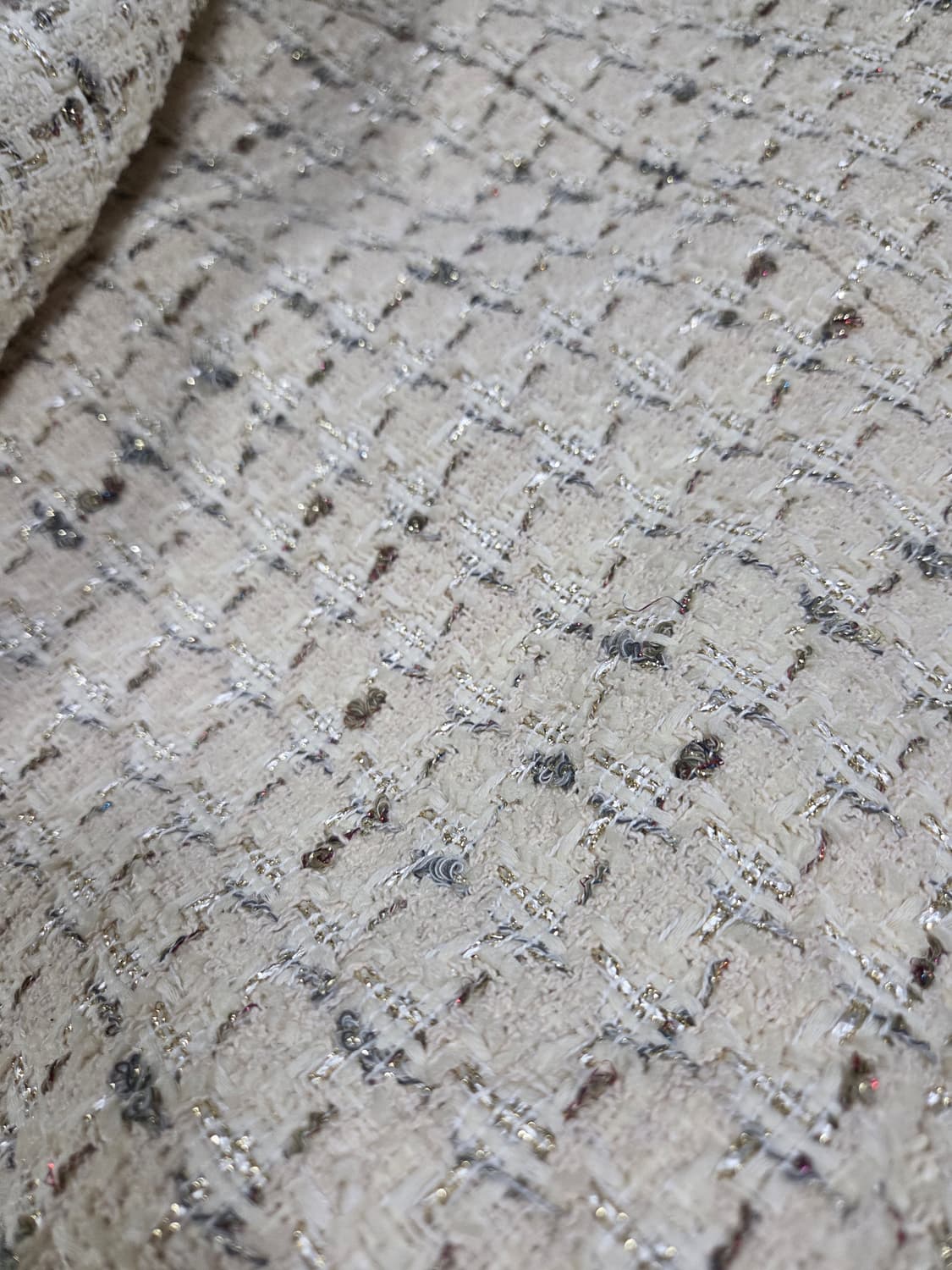 아이보리 색상의 트위드 자켓 상품이미지6