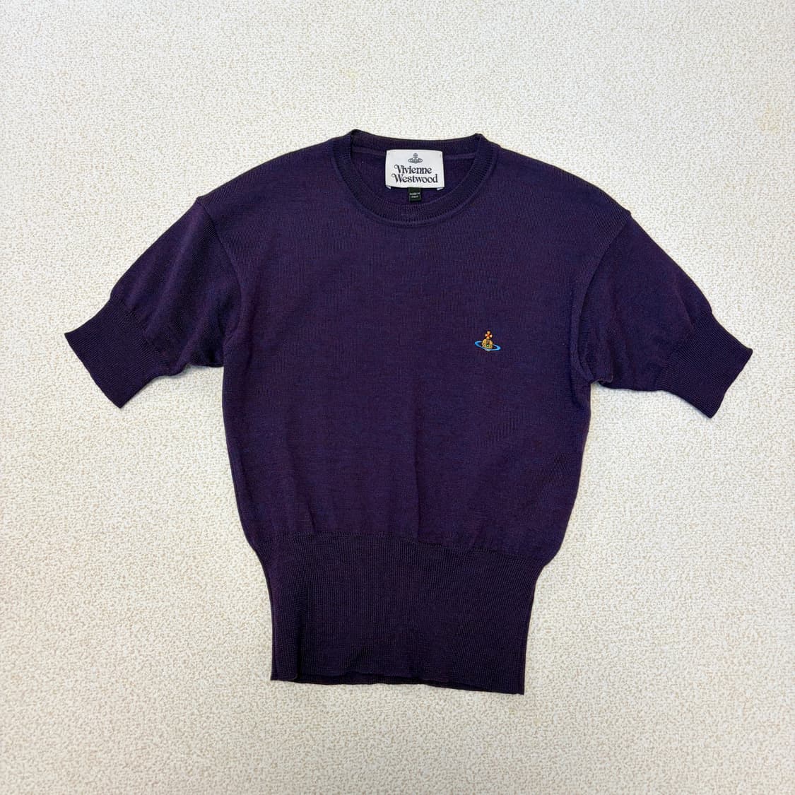 비비안웨스트우드 임포트 퍼플 반팔 니트 상품이미지1