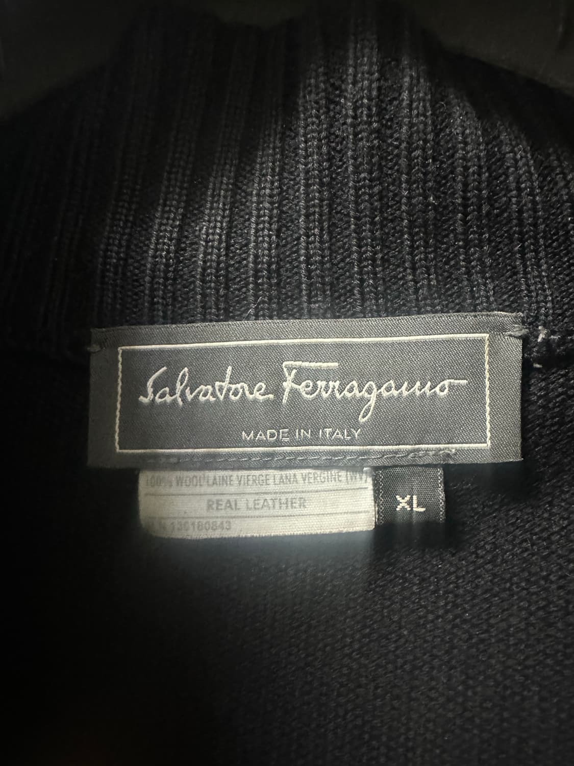 페라가모 레더 아우터 자켓 XL 상품이미지5