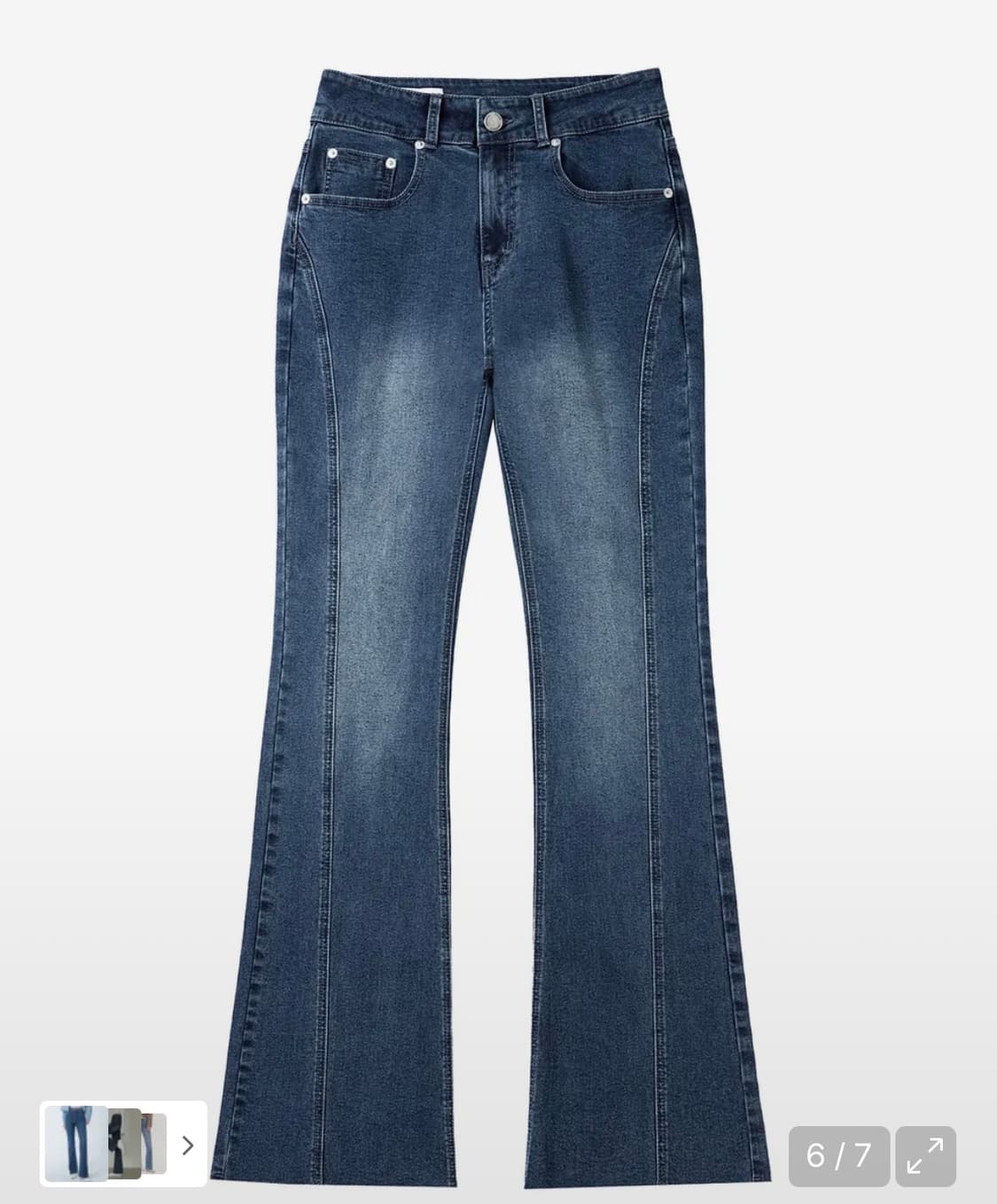 아워데이즈 슬래쉬 라인 부츠컷 데님 팬츠 S 상품이미지3