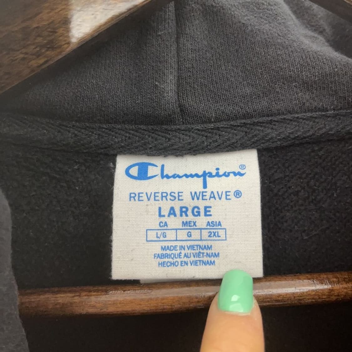 챔피언 리버스위브 올드스쿨 패치로고 약기모 후드티 L C07280 상품이미지5