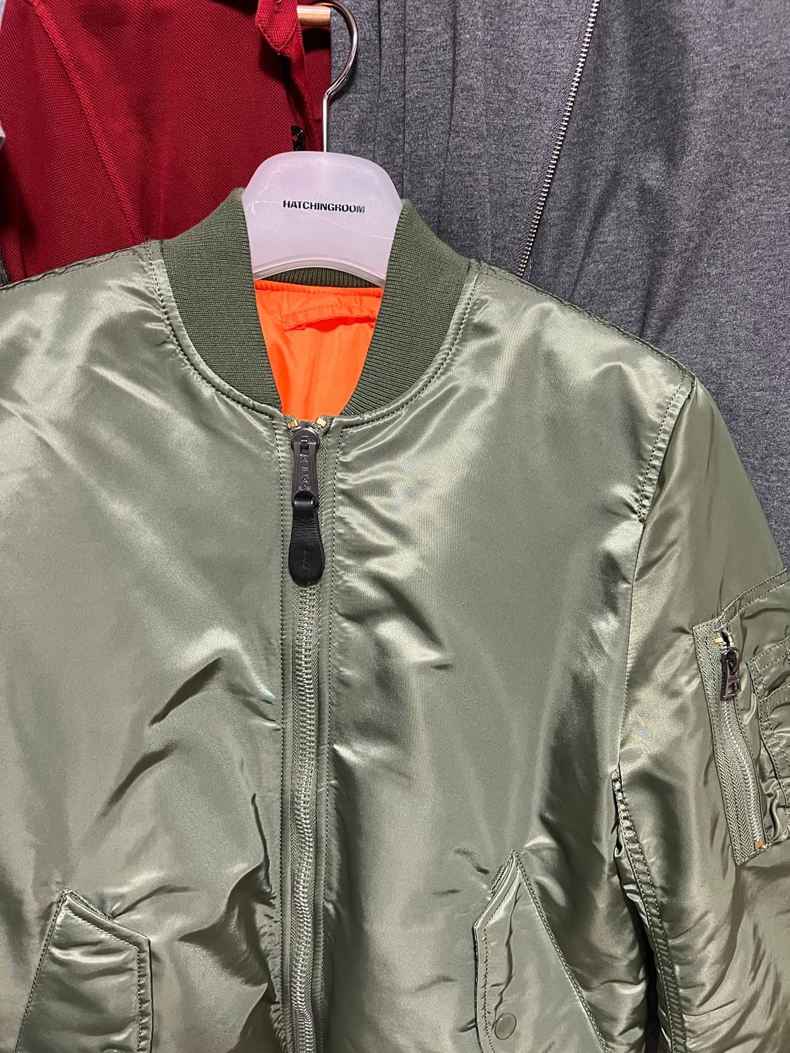 알파인더스트리 MA-1 올리브 슬림핏 상품이미지4