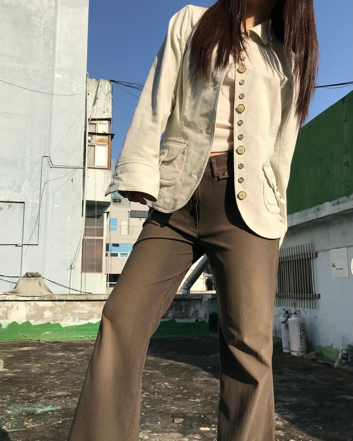 브라운 와이드 팬츠 상품이미지2