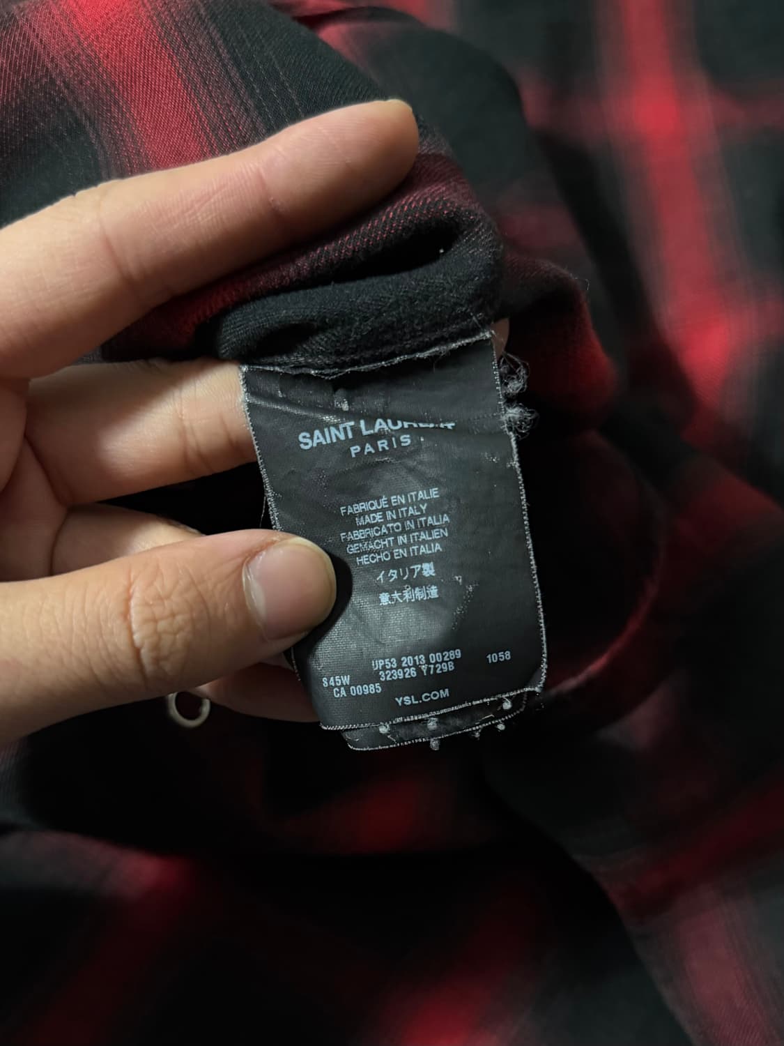 13FW 생로랑 플란넬 체크셔츠 상품이미지9