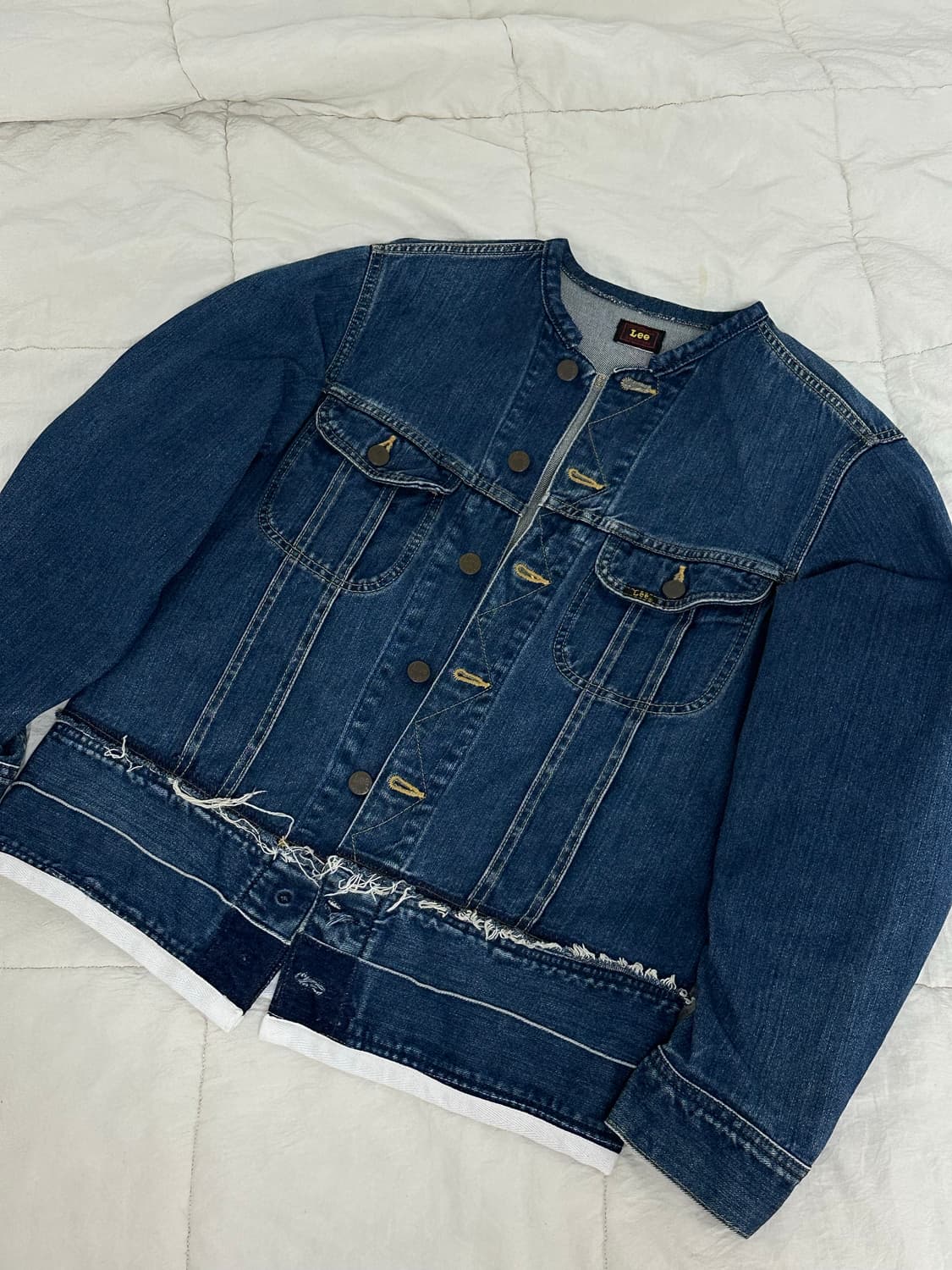 jp Lee 일본 리 j 101 컷오프 데님 자켓 미디움 상품이미지1