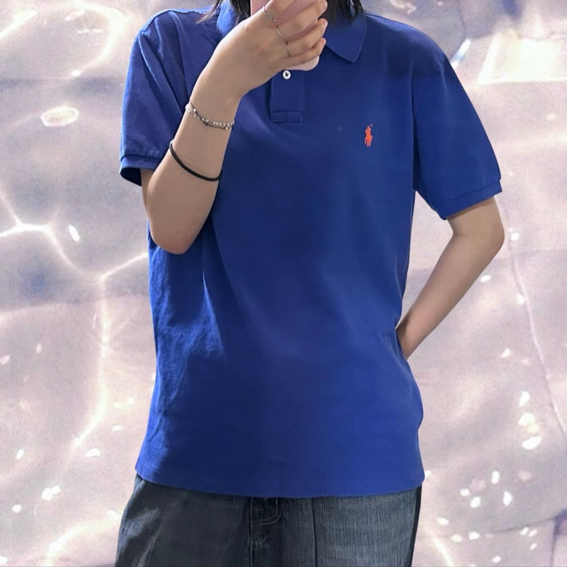 폴로 랄프로렌 PK 반팔 카라 티셔츠 블루 L 상품이미지2