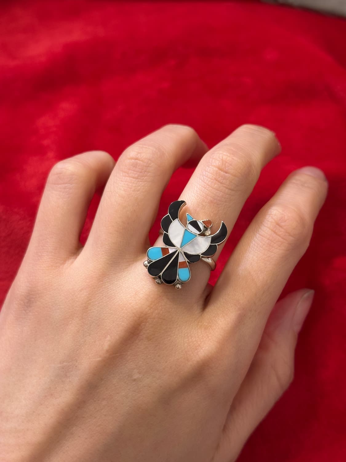 70s Zuni Thunderbird Inlay Sterling Si 상품이미지5