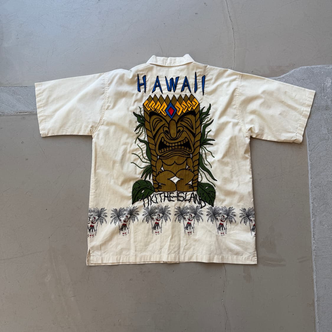 vtg 엠브로이드 하와이안 셔츠 상품이미지5