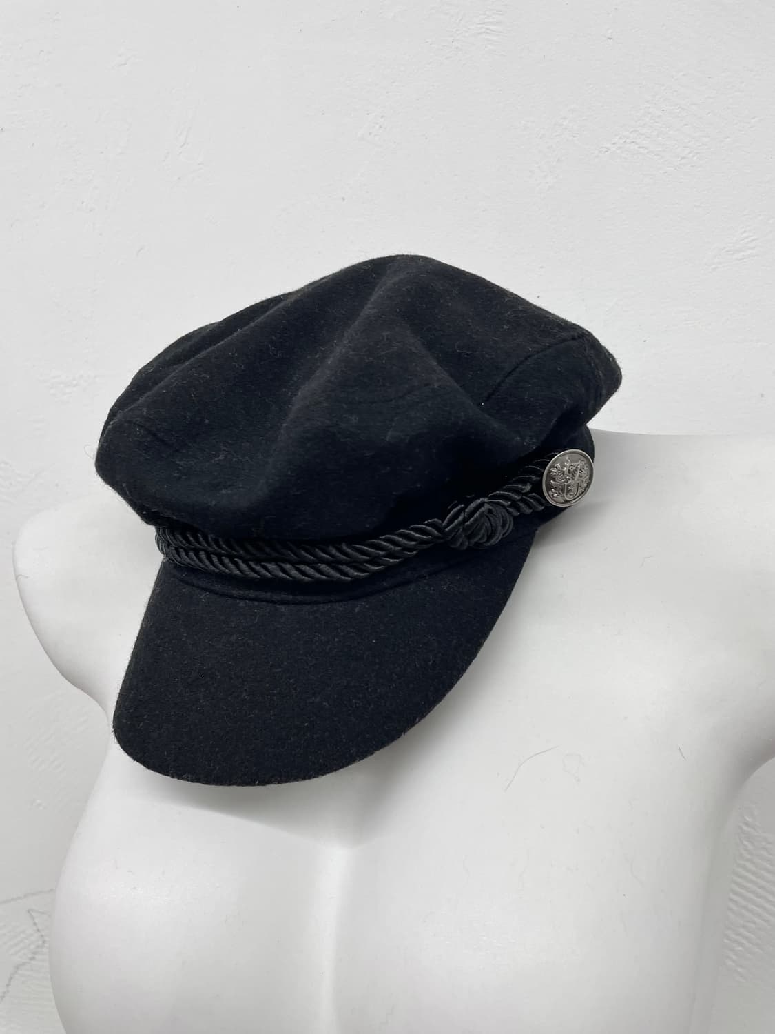 모직 블랙 은장 마린 캡 상품이미지1