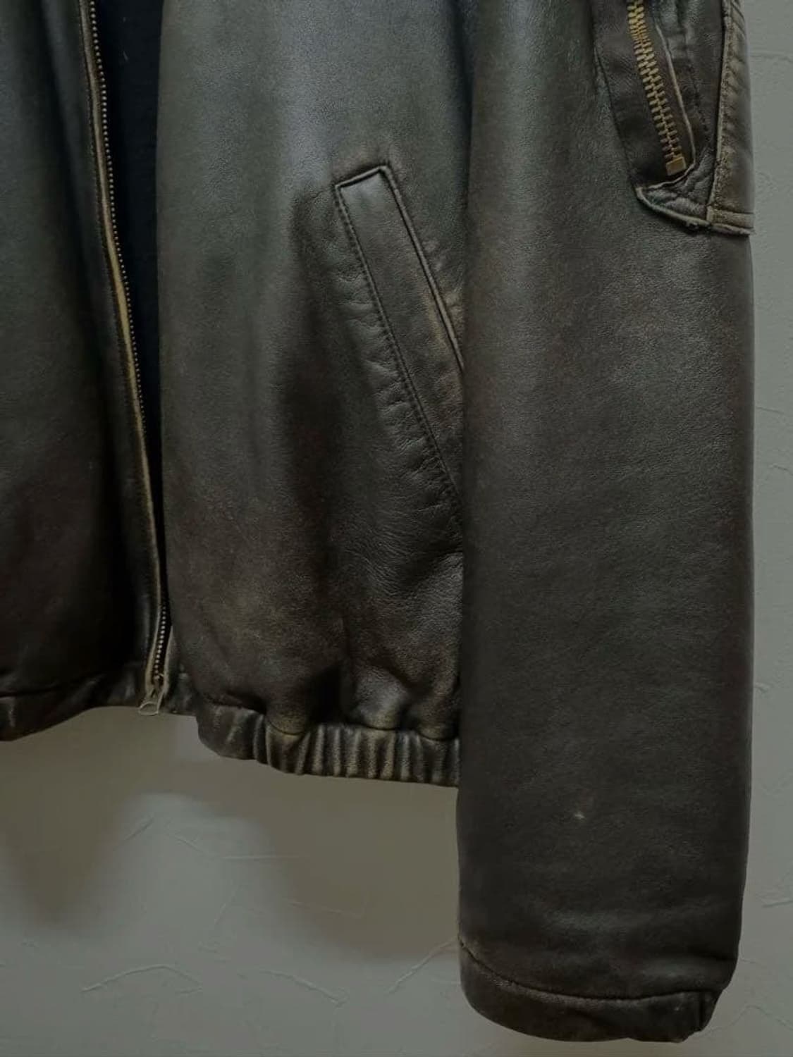 24ss leather zip blouson 상품이미지5