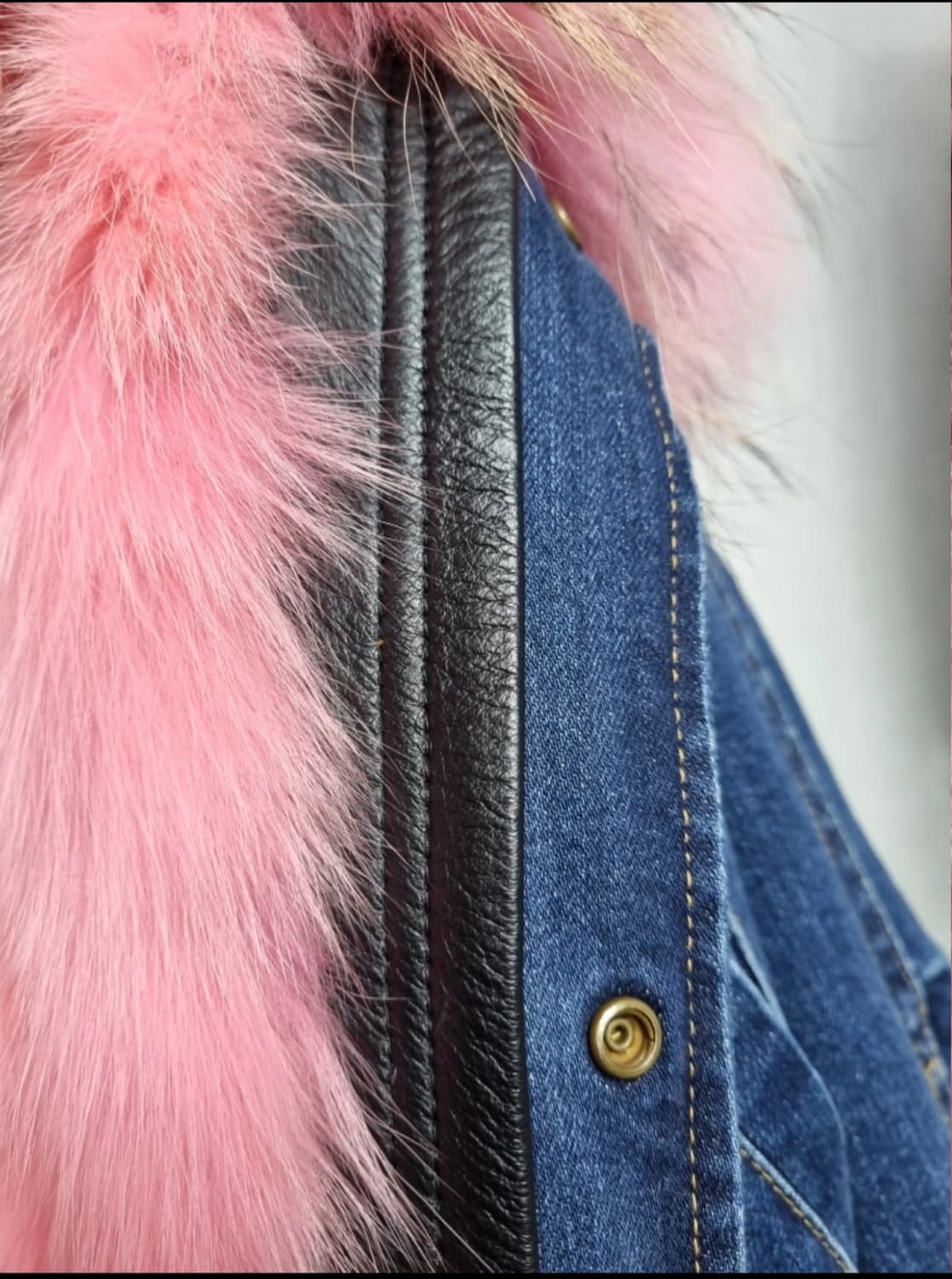 (택포)furs66 이태리 퍼세이세이 폭스퍼 청자켓 M(새상품급) 상품이미지5