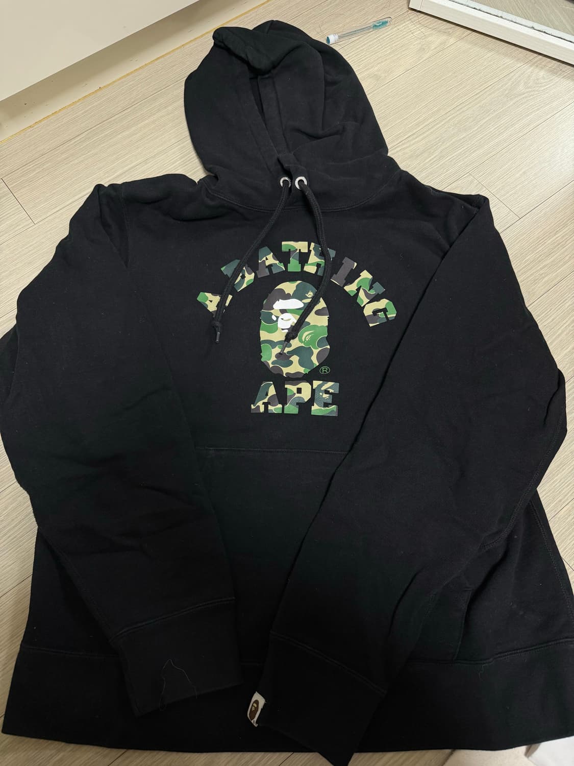 베이프 ABC 카모 컬리지 후드티 상품이미지2