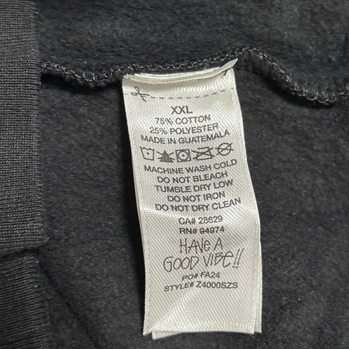 2XL 스투시 비치 루트 블랙 후드 집업 상품이미지5