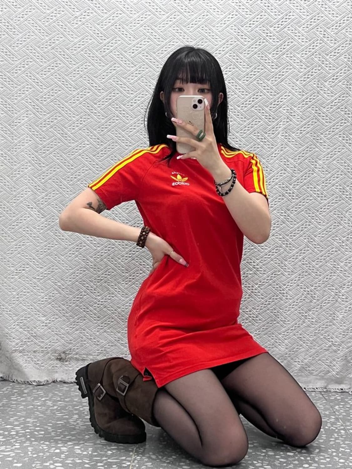 아디다스 레트로 에스파냐 슬림핏 반팔 원피스 XS C12109 상품이미지1