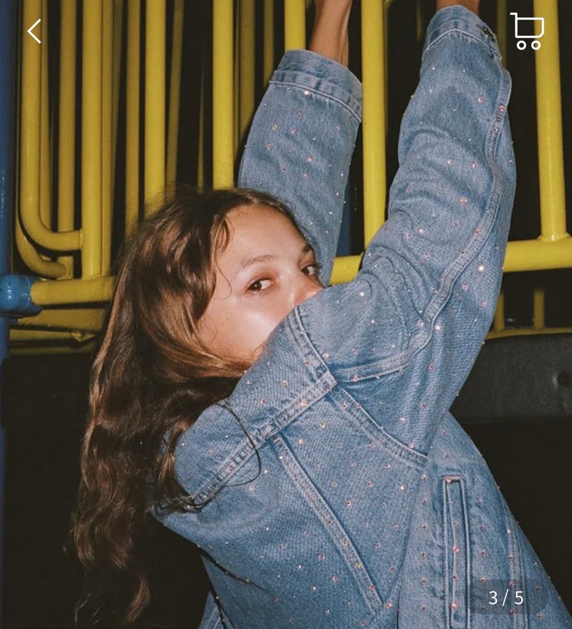 급처분! ZARA 자라 라인스톤 데님 셋업 S/M 상품이미지7