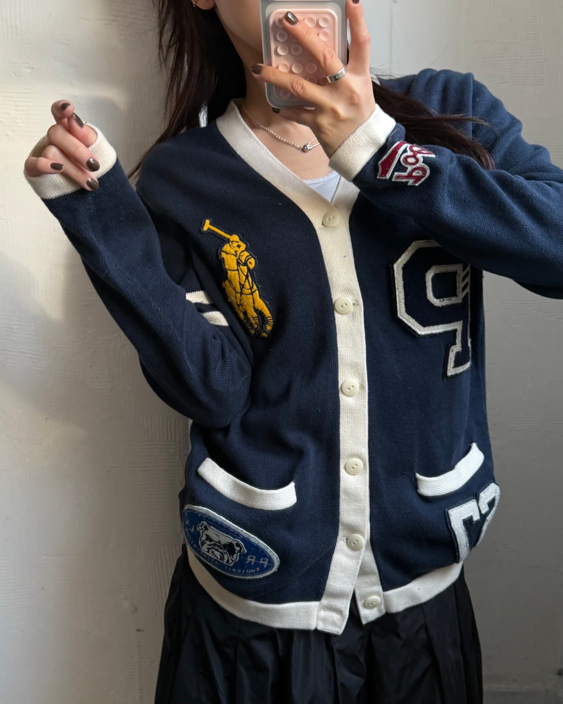 Polo 폴로 랄프로렌 신형 빅포니 레터맨 와펜 가디건 상품이미지7