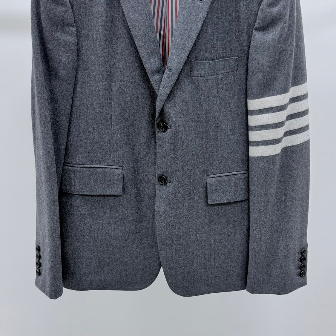 [S+급/2] 톰브라운 사선완장 울 블레이저 자켓 정장 그레이 상품이미지4
