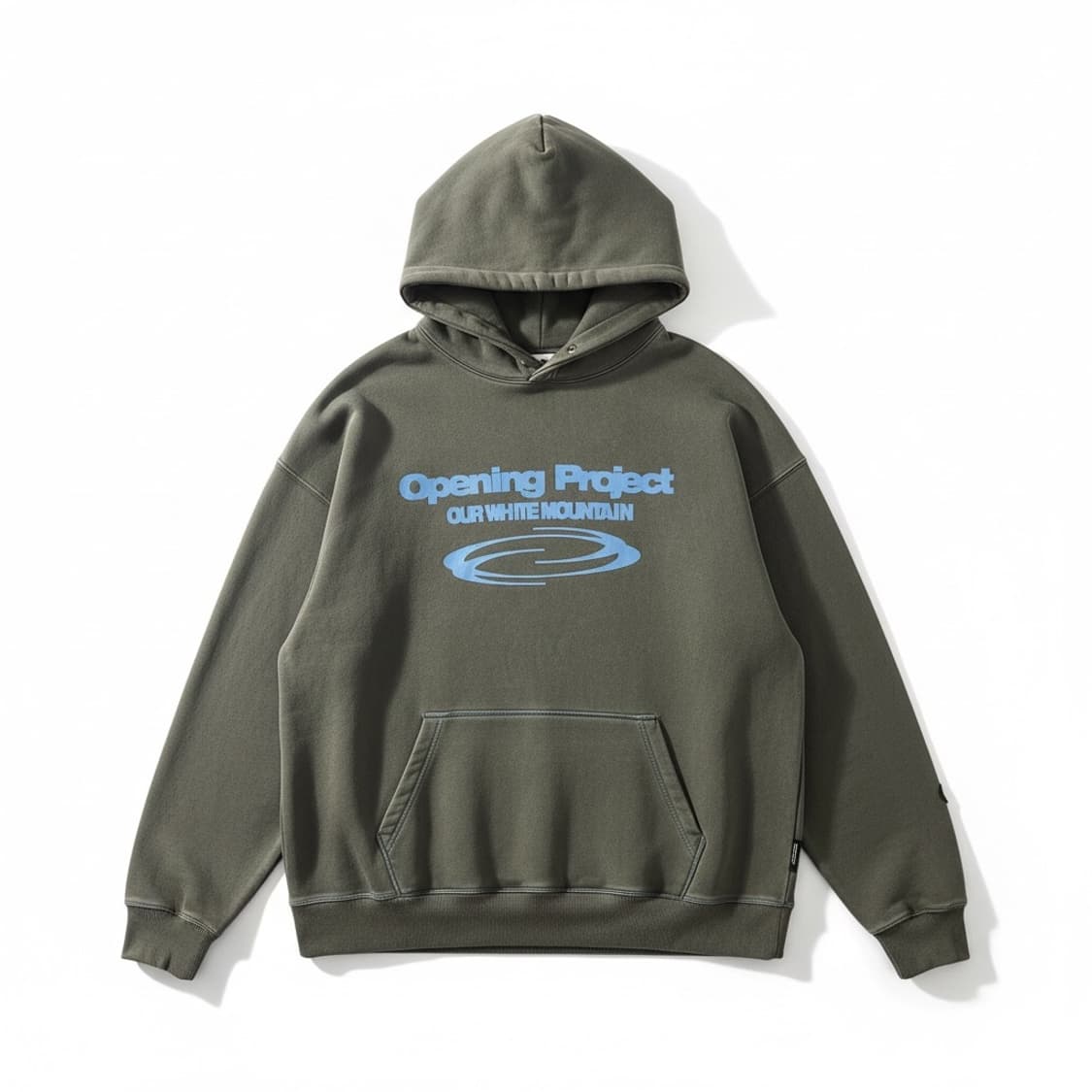 오프닝 프로젝트 후드티 카키색 2사이즈 상품이미지1