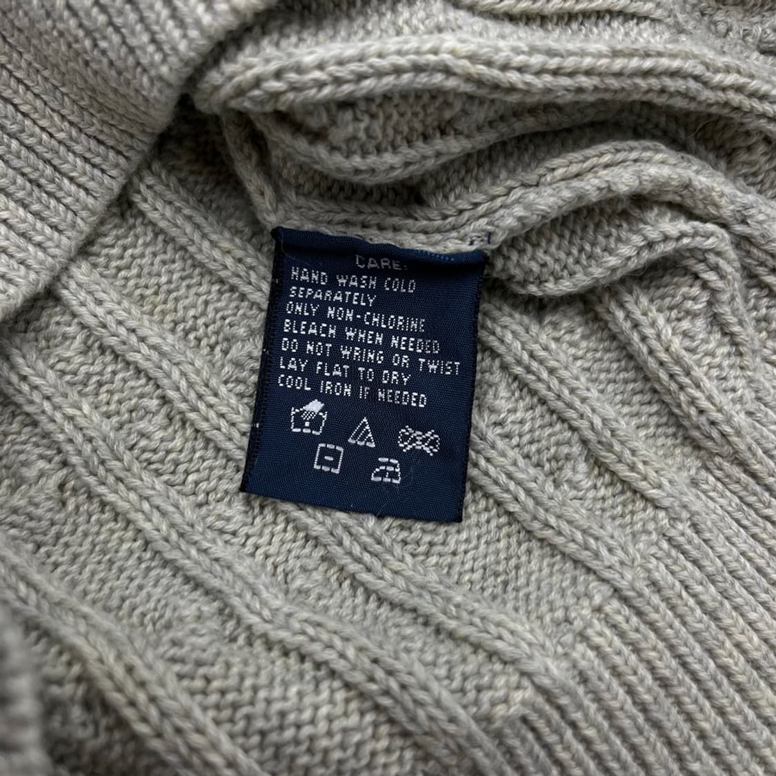 폴로 랄프로렌 화이트포니 멜란지 꽈배기 가디건 L 상품이미지5