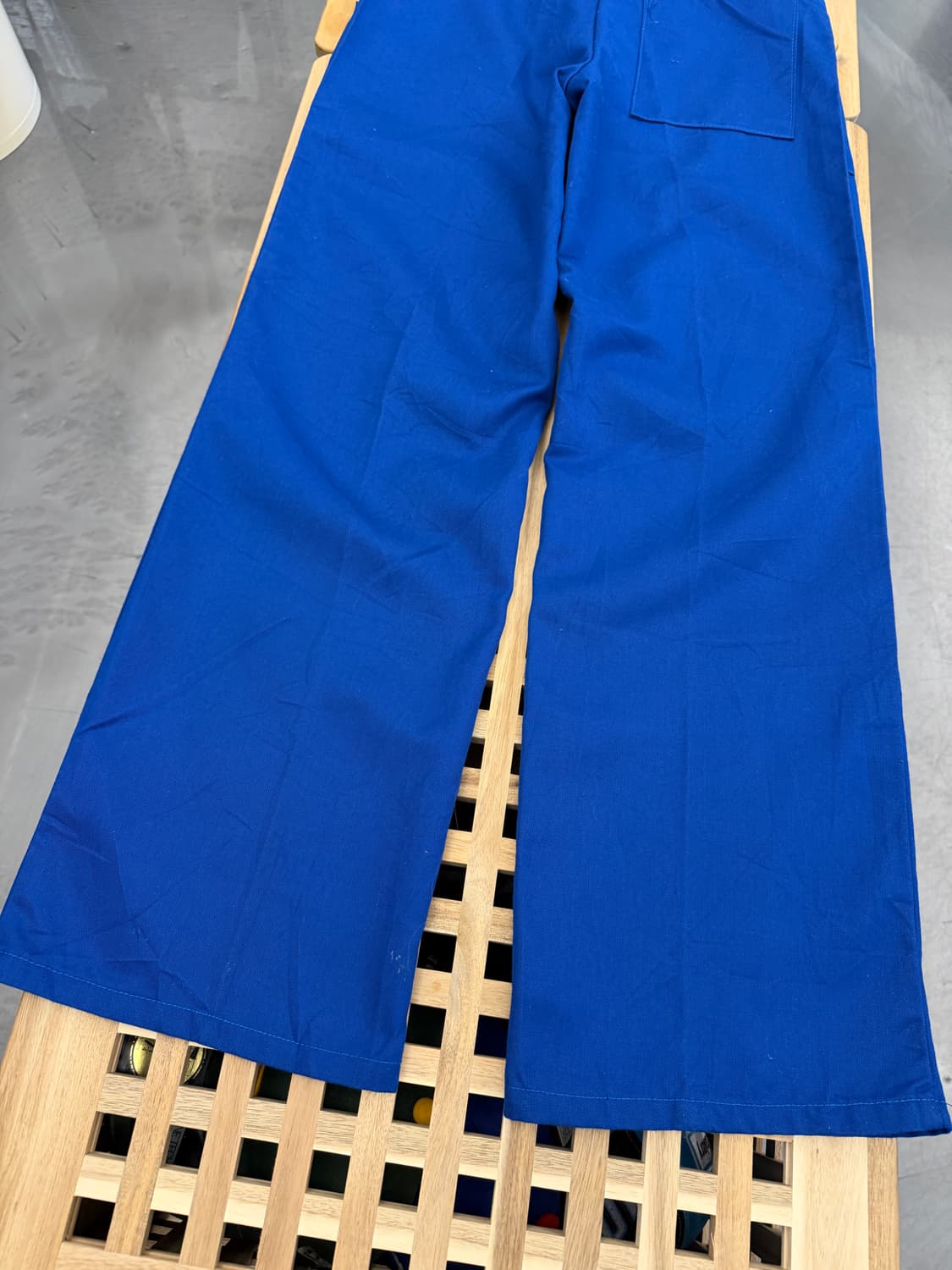 1980s WASHED BLUE DRESS 프렌치 슬랙스 워크팬츠 상품이미지10