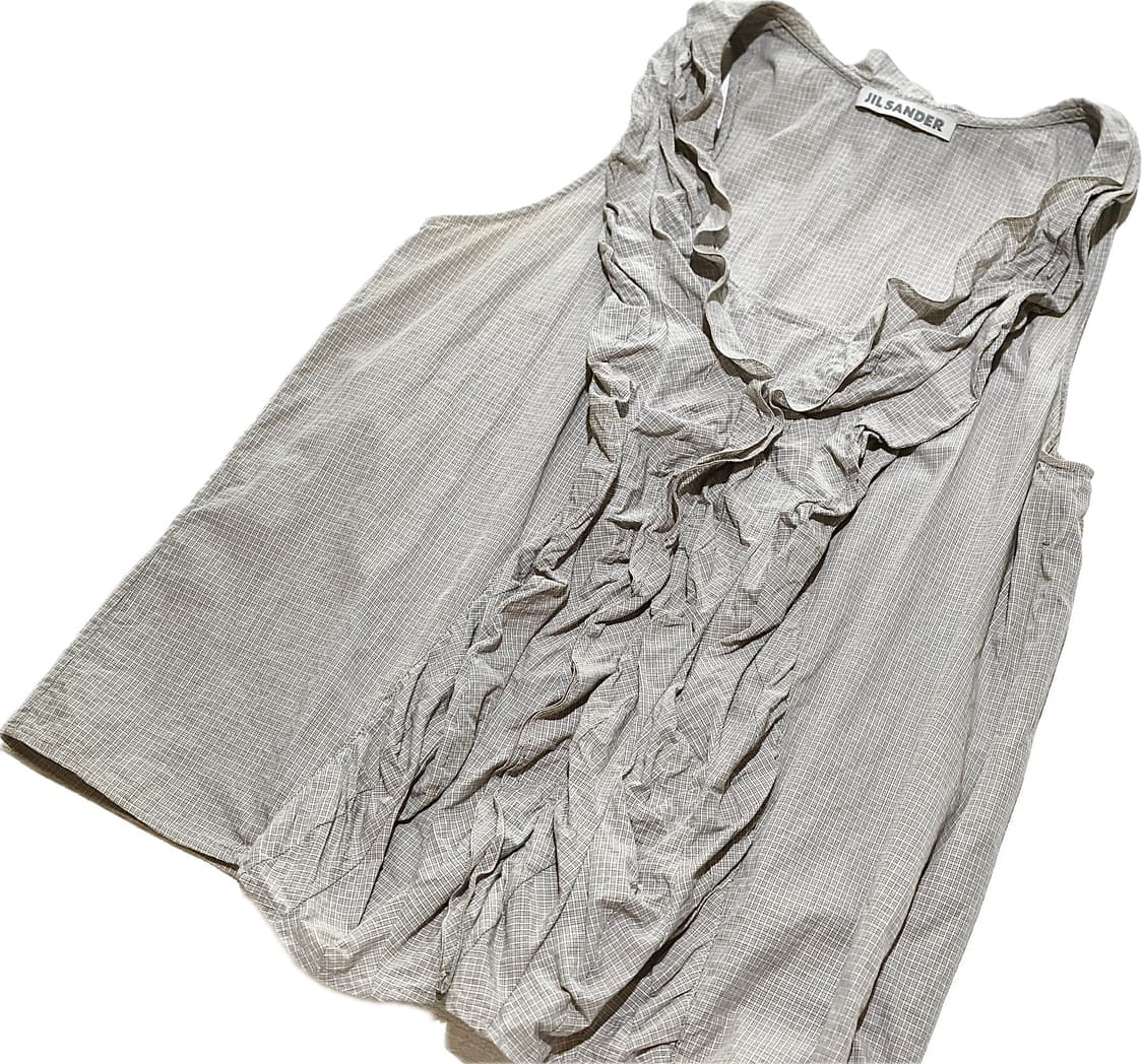 Jil sander by raf 2010 ruffle sleeveless 상품이미지1