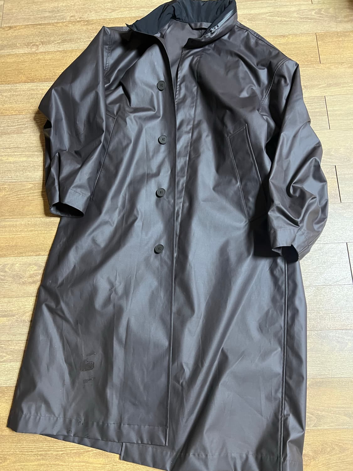 M) 유니클로U 코팅 롱코트 상품이미지2