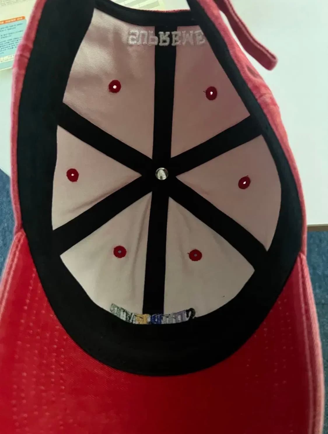 슈프림 피그먼트 다이 6-패널 레드 볼캡 - 25SS 상품이미지4