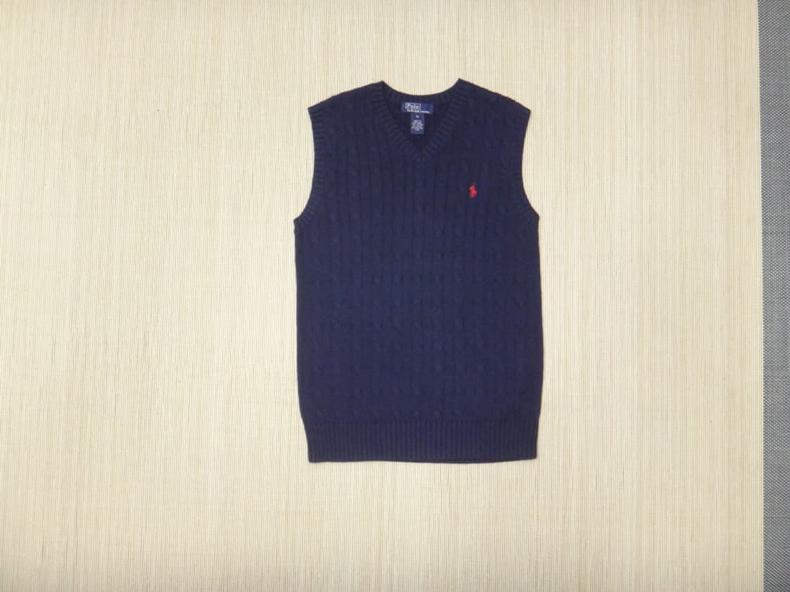 (M) 폴로랄프로렌 여성 꽈배기 브이넥 니트 조끼 상품이미지1