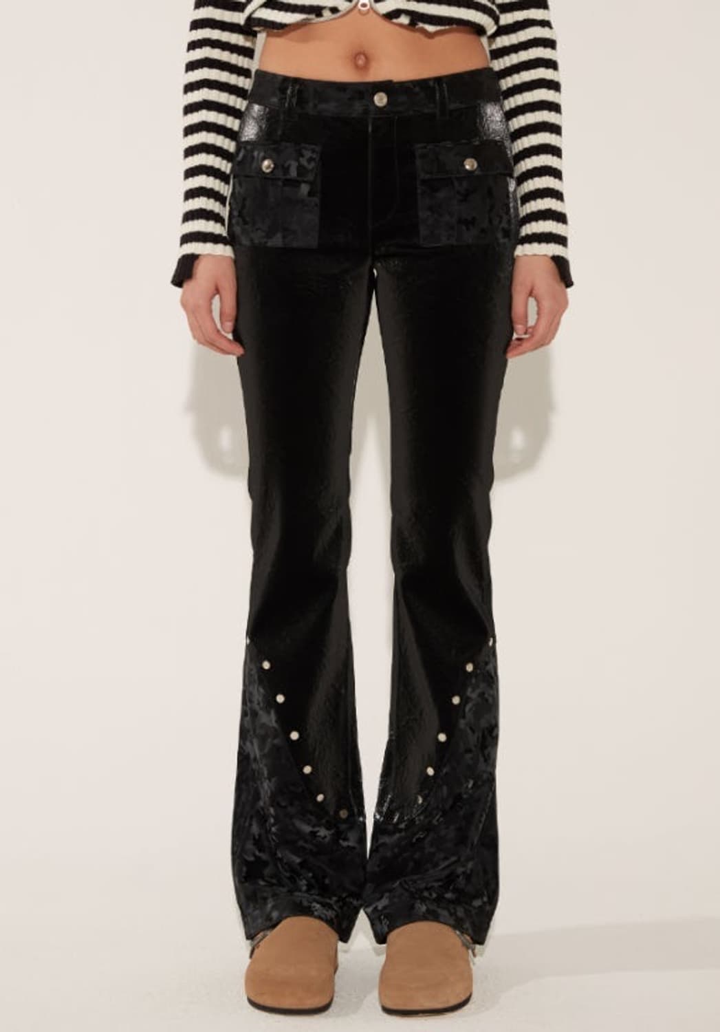 솔티페블 웨스턴 레더 팬츠 상품이미지1