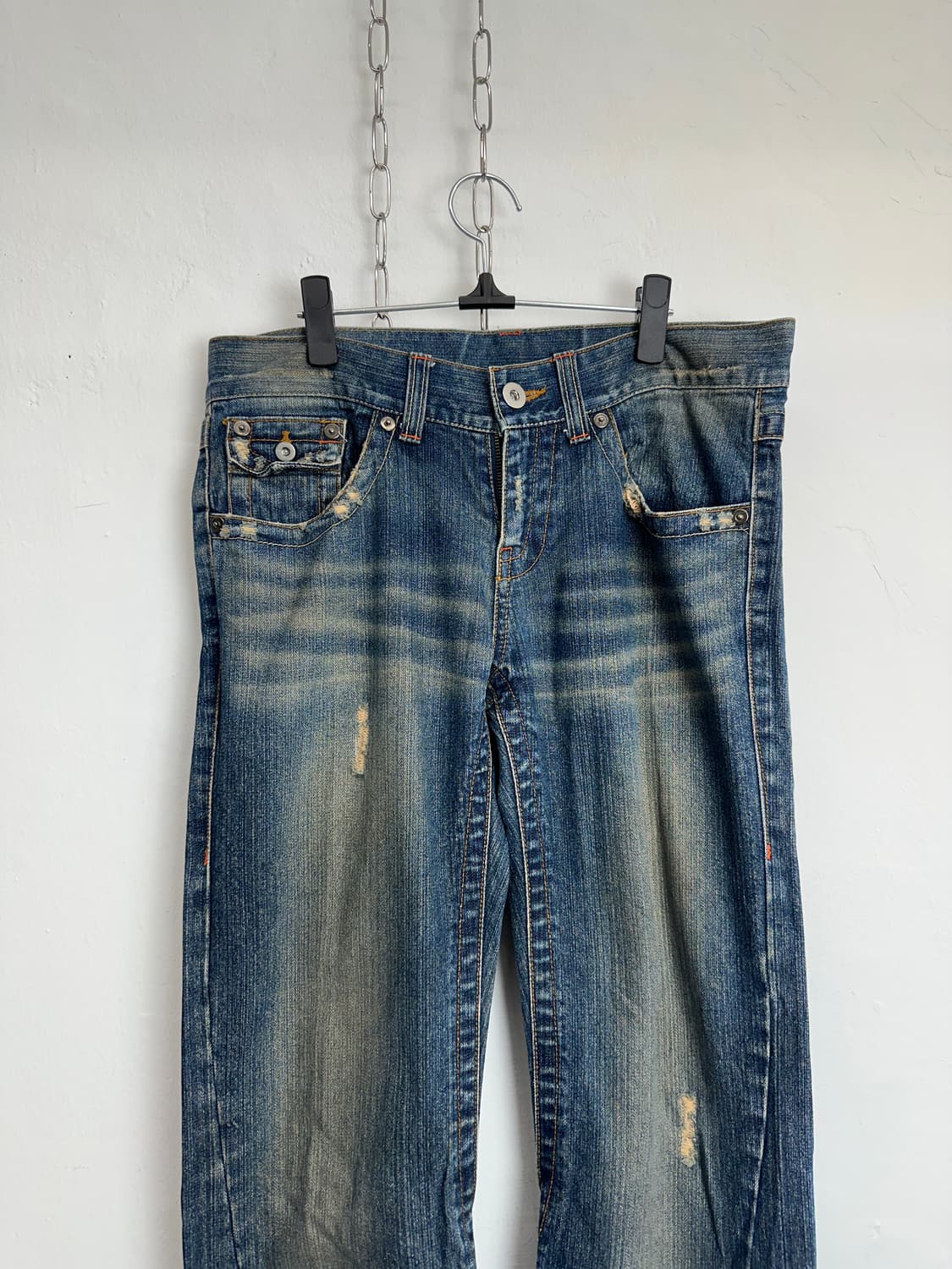 Heavy Washed Flap Pocket Denim Pants 상품이미지9
