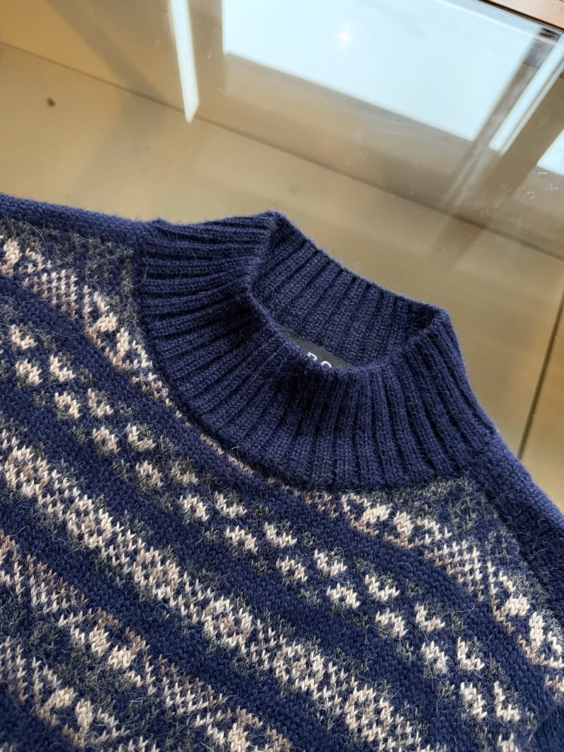 아페쎄 모호크넥 니트 남성100 상품이미지4