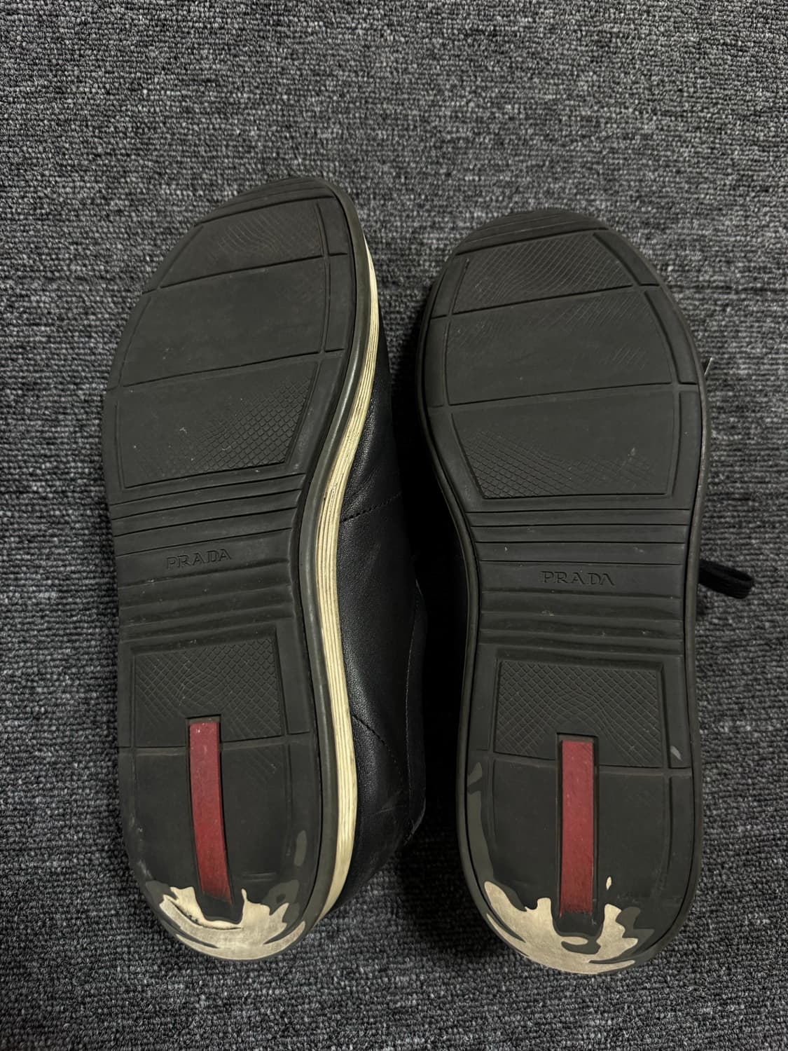 프라다 스포츠 네로비안코 레더 플랫 스니커즈 Prada Sport 상품이미지6