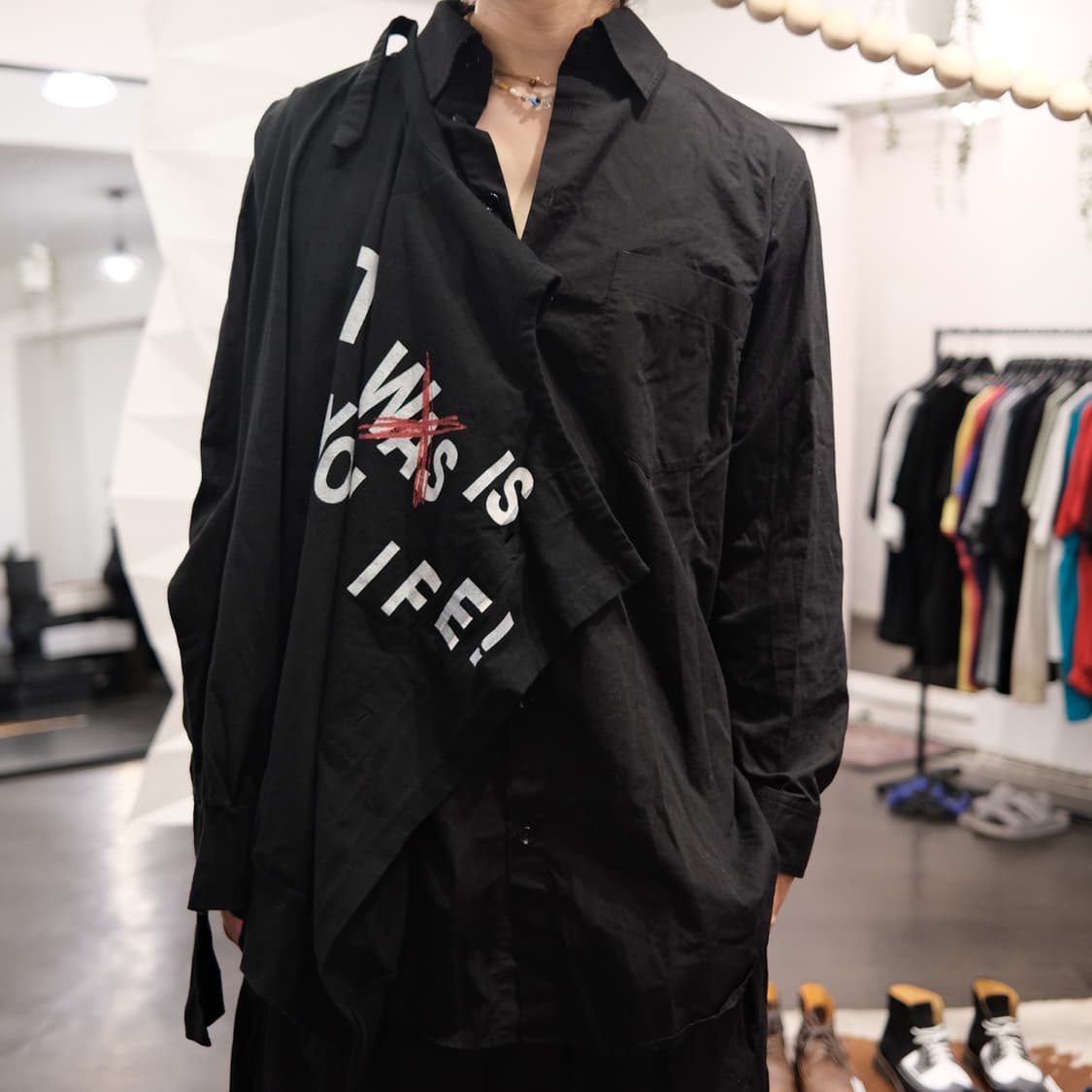 요지야마모토 패널 레이어드 셔츠 상품이미지5