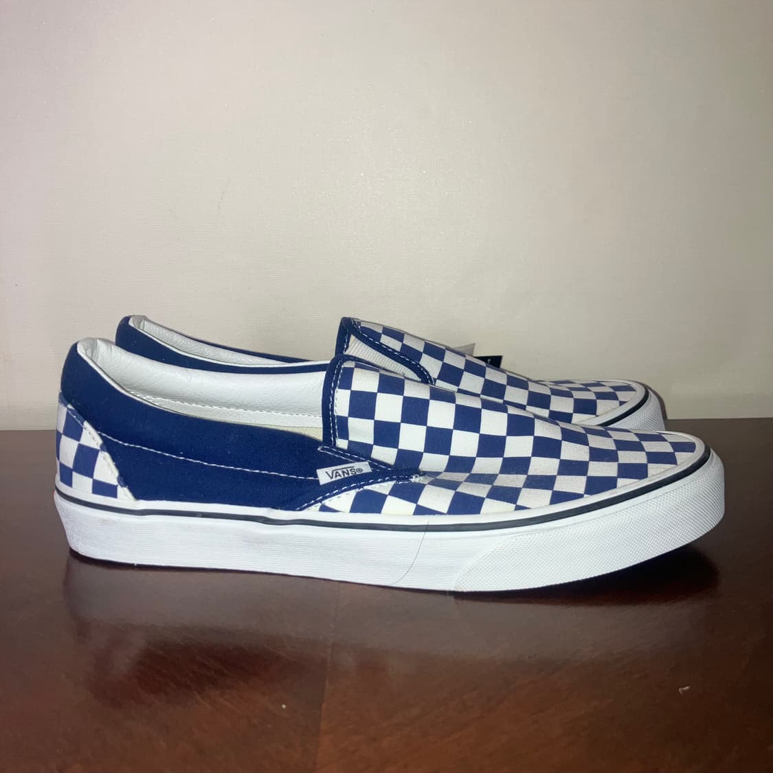 반스 블루 체커보드 슬립온 (새상품) 상품이미지3