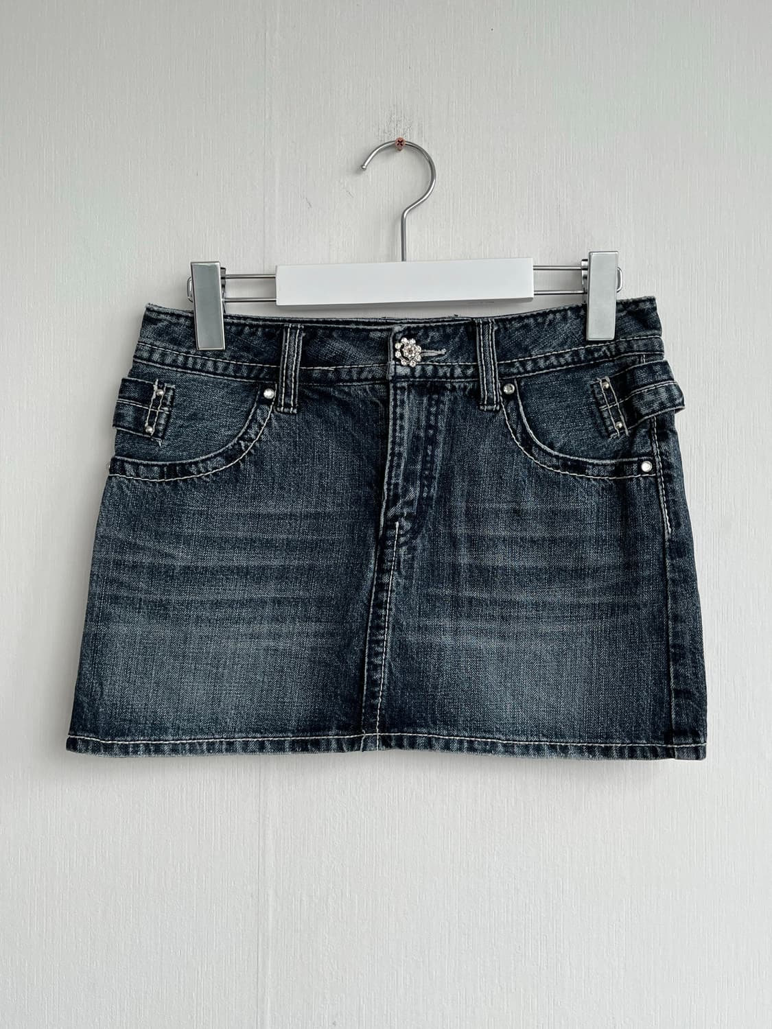 THEORIA 큐빅 데님 미니스커트 상품이미지1