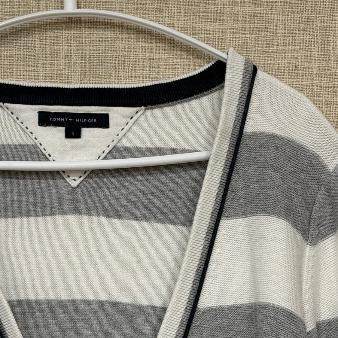 타미힐피거 브이넥 스트라이프 롱 가디건 S (w) 상품이미지2