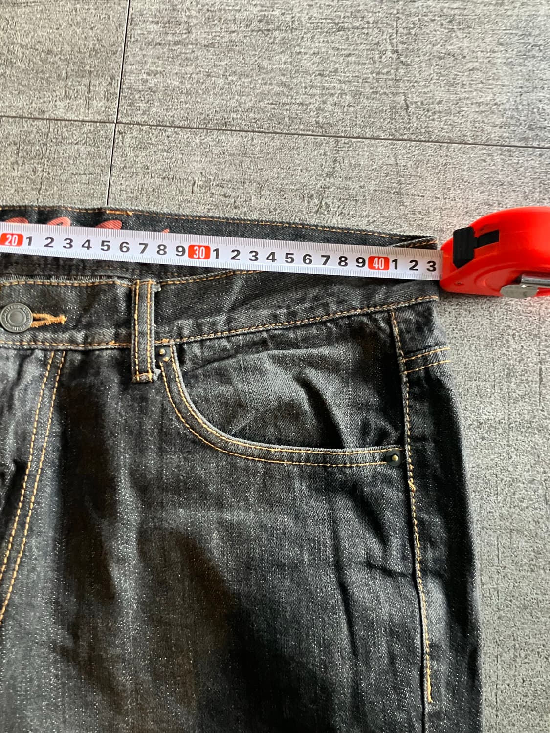 일본빈티지 Bcfactory 핀터깔y2k 보헤미안스트릿 워시드데님팬츠 상품이미지3