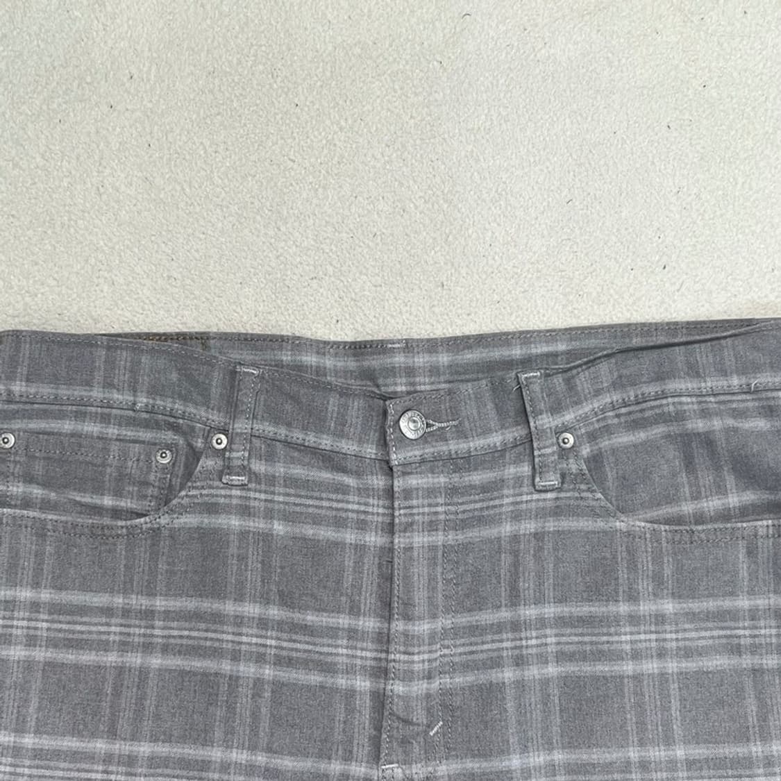 LEVI'S 505 코튼 체크 팬츠 그레이 36 상품이미지2